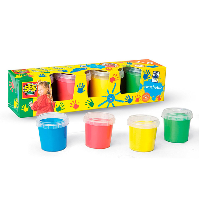 Канцтовары - Набор красок Пальчиковые краски SES (0305S)#2