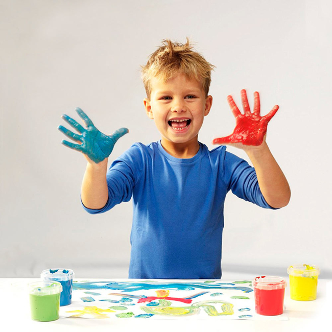 Канцтовары - Набор красок Пальчиковые краски SES (0305S)#3