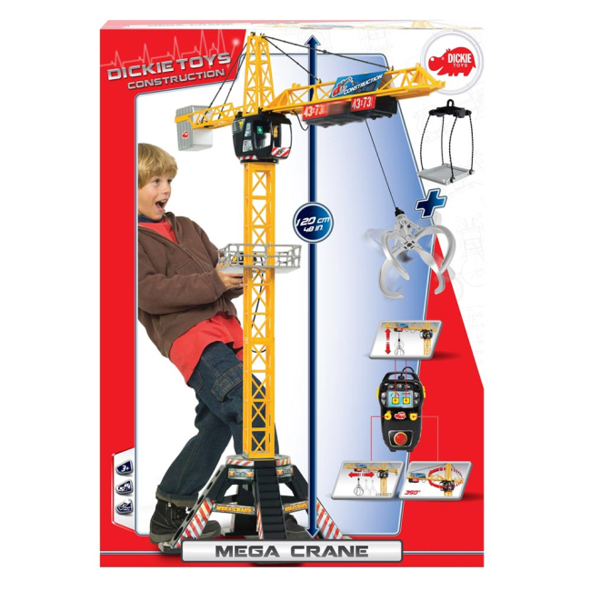Транспорт и спецтехника - Игровой набор Dickie Toys Мега Строительный кран на дистанционном управлении 120 см (3462412)#4