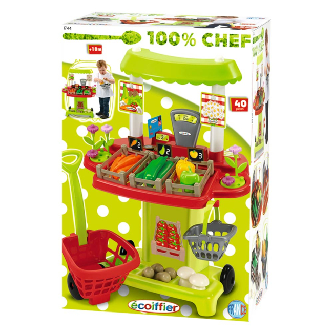 Наборы профессий - Игровой набор Ecoiffier Овощной киоск Chef-cook 40 аксессуаров (001744)#3