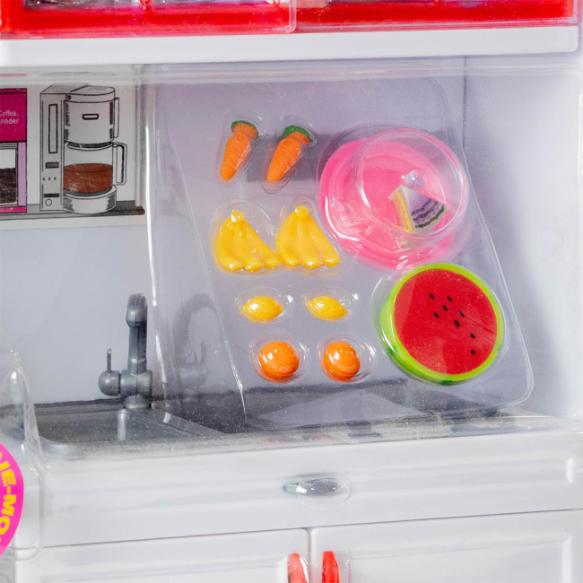 Мебель и домики - Кукольный набор Современная кухня QunFeng Toys красная (26210)#4