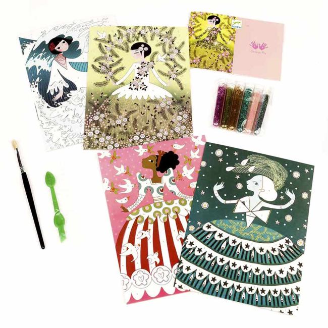 Товари для малювання - Набір для творчості DJECO Блискучі вбрання (DJ09500)#5