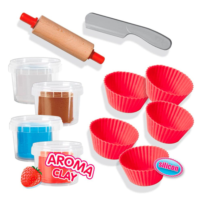 Наборы для лепки - Масса для лепки SES Фруктовые кексы незасыхающая (00479S)#2