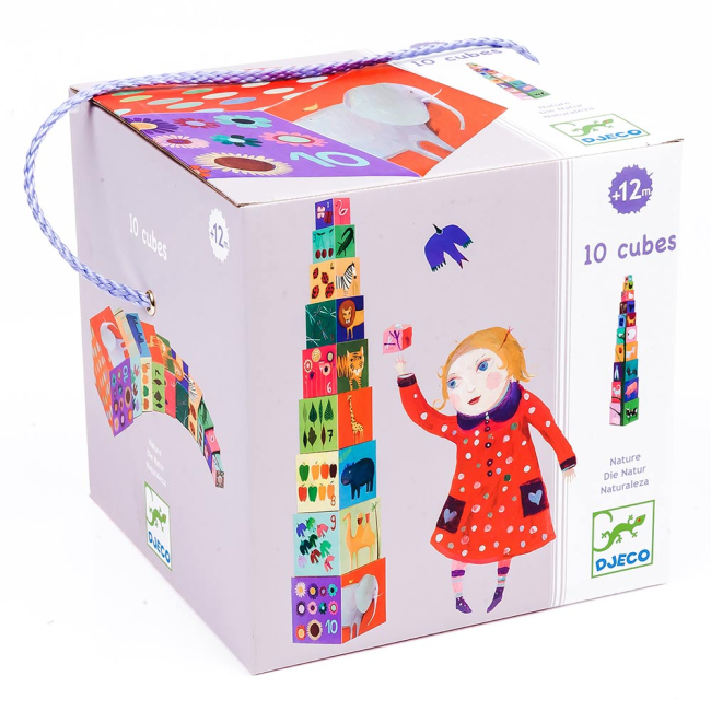 Развивающие игрушки - Пирамидка Djeco Забавные кубики Мои друзья (DJ08505)#3