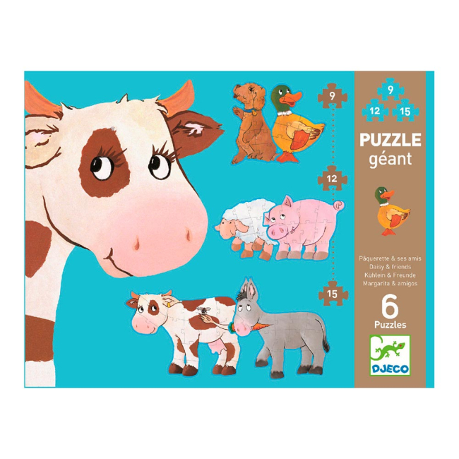 Пазлы - Пазл DJECO Корова Маргарита и ее друзья (DJ07111)#2