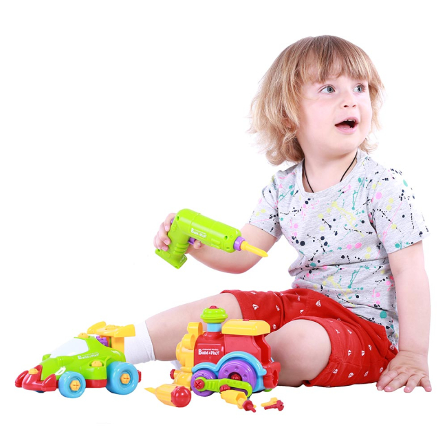 Конструкторы с уникальными деталями - Конструктор Keenway Паровоз и гоночная машина (K11861)#4