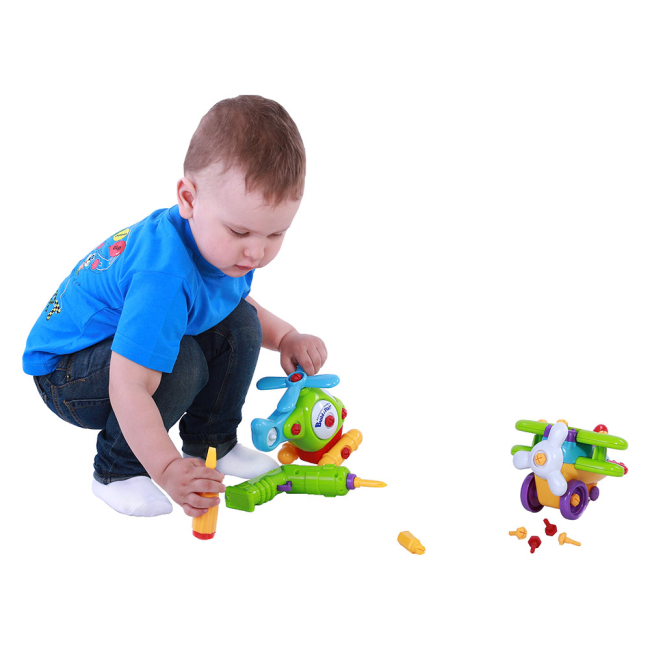 Конструктори з унікальними деталями - Конструктор Keenway Build & Play Аероплан і Гелікоптер (K11863)#3