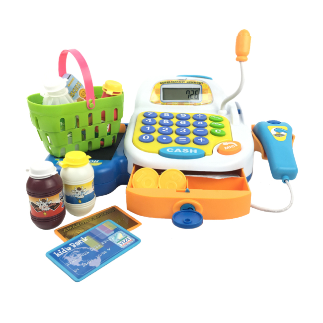 Наборы профессий - Кассовый аппарат Keenway с микрофоном желтый (K30242)#2