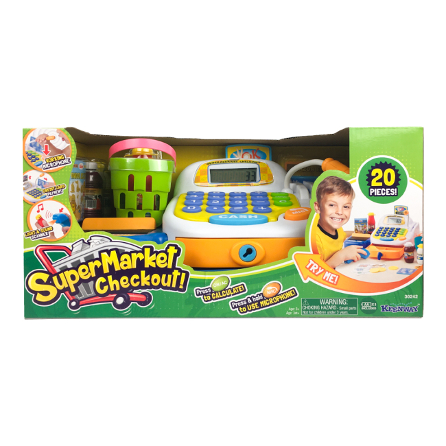 Наборы профессий - Кассовый аппарат Keenway с микрофоном желтый (K30242)#3