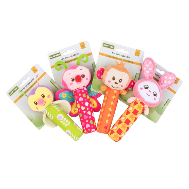 Погремушки, прорезыватели - Развивающая игрушка Baby Team с пищалкой ассортимент (8500)#3