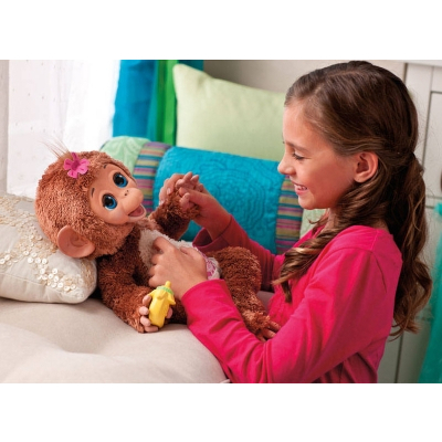 Мягкие животные - Интерактивная игрушка Fur Real Friends Смешливая обезьянка (A1650) (А1650)#3
