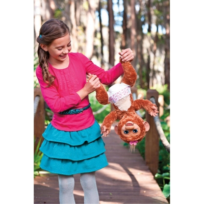 Мягкие животные - Интерактивная игрушка Fur Real Friends Смешливая обезьянка (A1650) (А1650)#6