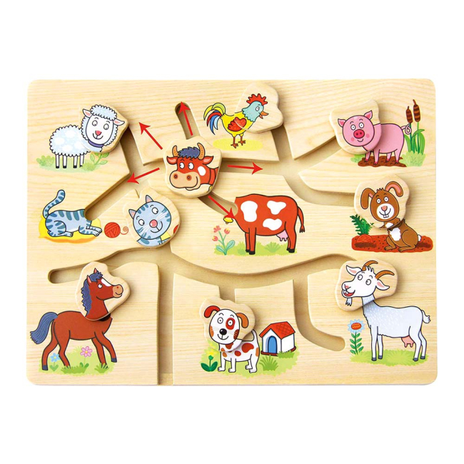 Розвивальні іграшки - Розвивальна іграшка Bino Підбери голови тваринам Ферма (88097)#2