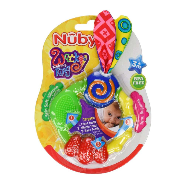 Брязкальця, прорізувачі - Прорізувач Nuby Кільце з вушками (632)#2