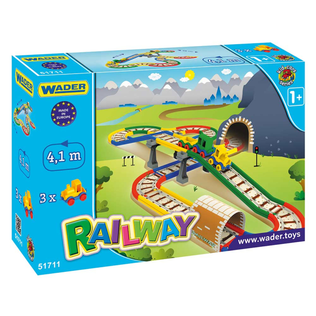 Железные дороги и поезда - Игровой набор Wader Kid cars Железная дорога 410 см (51711)#2