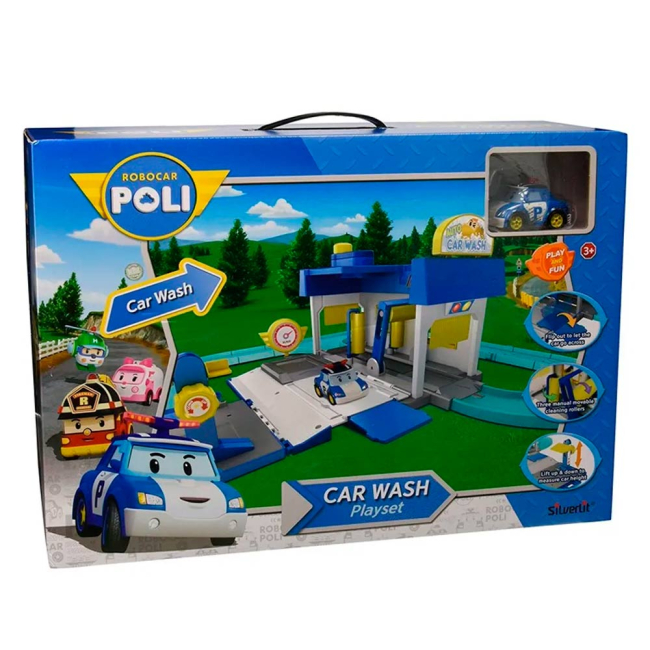 Игровая фигурка Silverlit и набор Мойка Poli Robocar (83159)#4