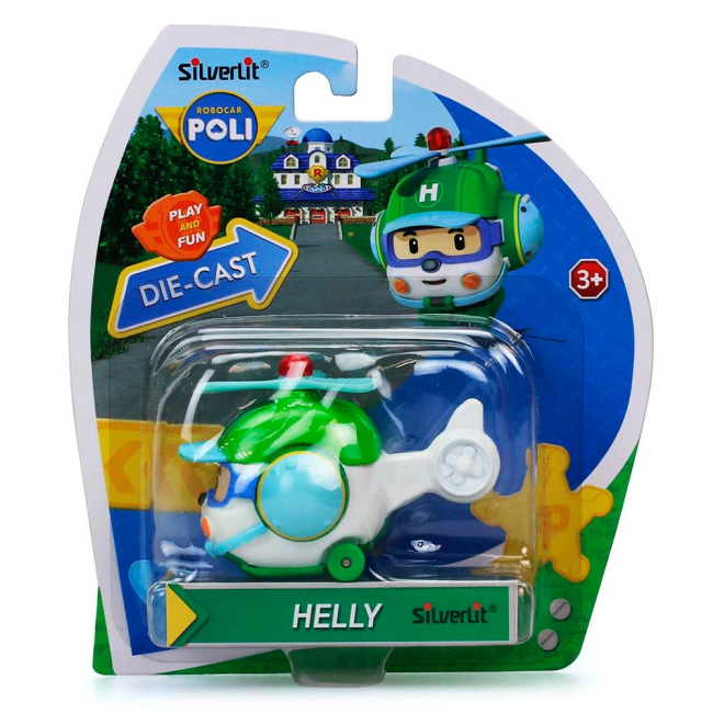 Фігурки персонажів - Фігурка Poli Robocar Металевий вертоліт Хеллі (83160)#2