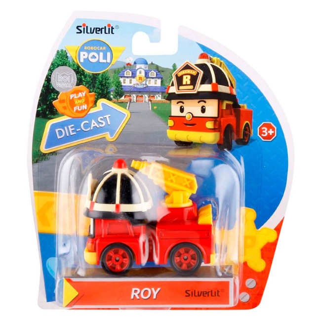 Фигурки персонажей - Игровой набор Металлическая машинка Рой Poli Robocar (83161)#2
