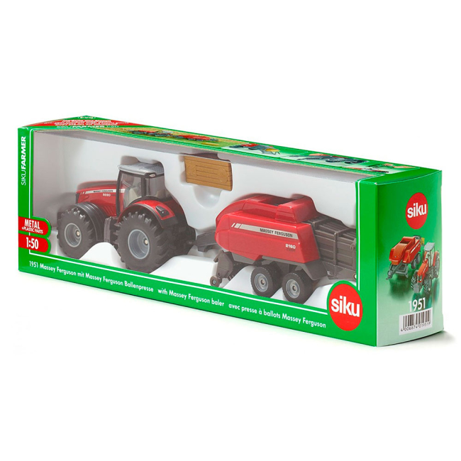 Транспорт и спецтехника - Игрушка Трактор с прессом среднего давления Siku (1951)#3