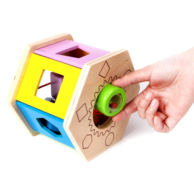 Развивающие игрушки - Сортер Hape Шестиугольник (Е0407)#2