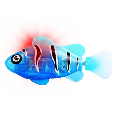 Фигурки животных - Интерактивная LED РобоРибка RoboFish Голубая (2541-1)#2