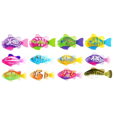 Фигурки животных - Интерактивная LED РобоРибка RoboFish Зеленая (2541-2)#4