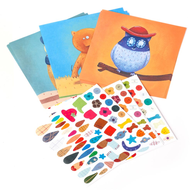 Набори для творчості - Набір наклейок DJECO Створи тварину (DJ08932)#3