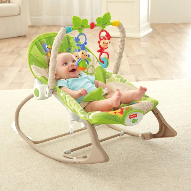 Крісла-качалки - Масажне крісло-качалка Веселі мавпочки Fisher-Price (CBF52)#2