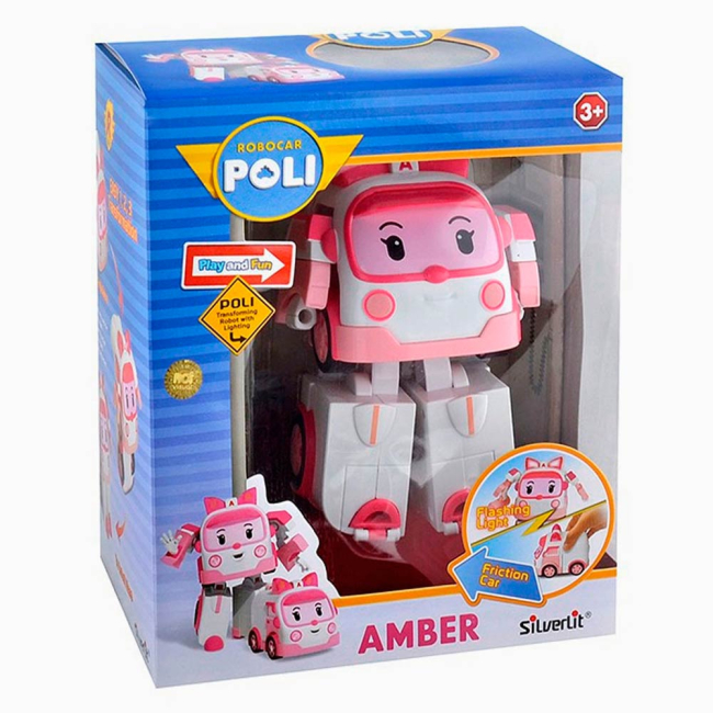 Трансформери - Іграшка Robocar Poli Ембер трансформер з підсвічуванням (83095)#3