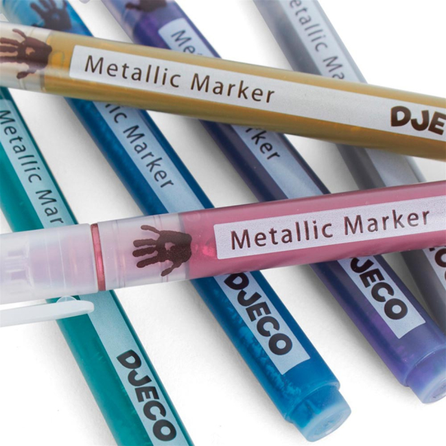 Канцтовары - Набор фломастеров DJECO с металлическим блеском 6 шт (DJ08870)#2