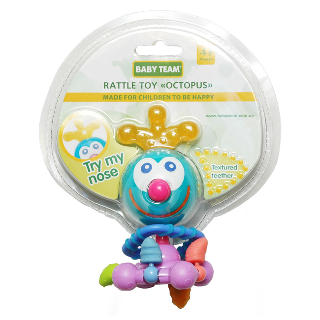 Погремушки, прорезыватели - Погремушка музыкальная Baby Team Осьминожка (8600)#2