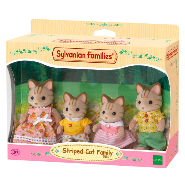 Фигурки животных - Набор Семья полосатых Котов Sylvanian Families (5180)#4