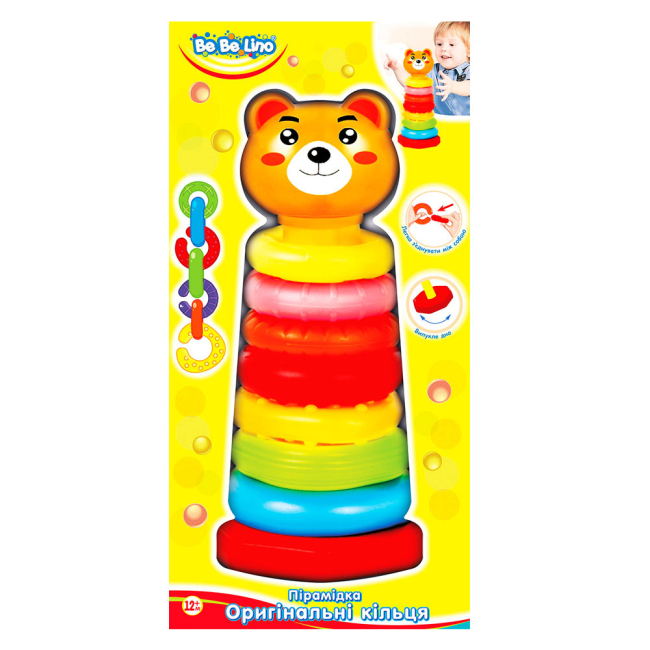 Развивающие игрушки - Пирамидка Bebelino Оригинальные кольца (57029)#2