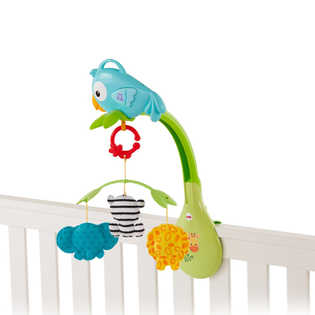 Подвески, мобили - Мобиль Fisher-Price 3 в 1 Веселый попугай со звуковым эффектом (CHR11)#2