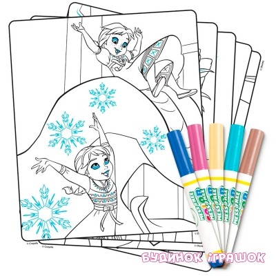 Товари для малювання - Книга-розмальовка з фломастерами Crayola серія Color Wonder Крижане серце (75-2401)#2