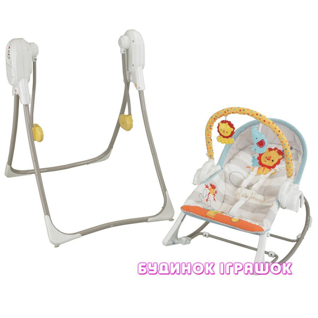 Крісла-качалки - Масажне крісло-гойдалка Делюкс 3 в 1 Fisher-Price (BFH07)#3