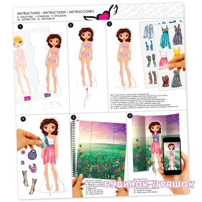 Набори для творчості - Набір для творчості Fashion Angels Серія Класика Вдягни ляльку (11910)#4