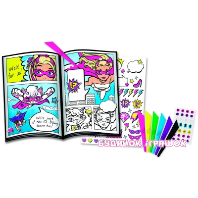 Набори для творчості - Набір для творчості Fashion Angels Серія Барбі Набір з олівцями Комікси Принцеси (22349)#2