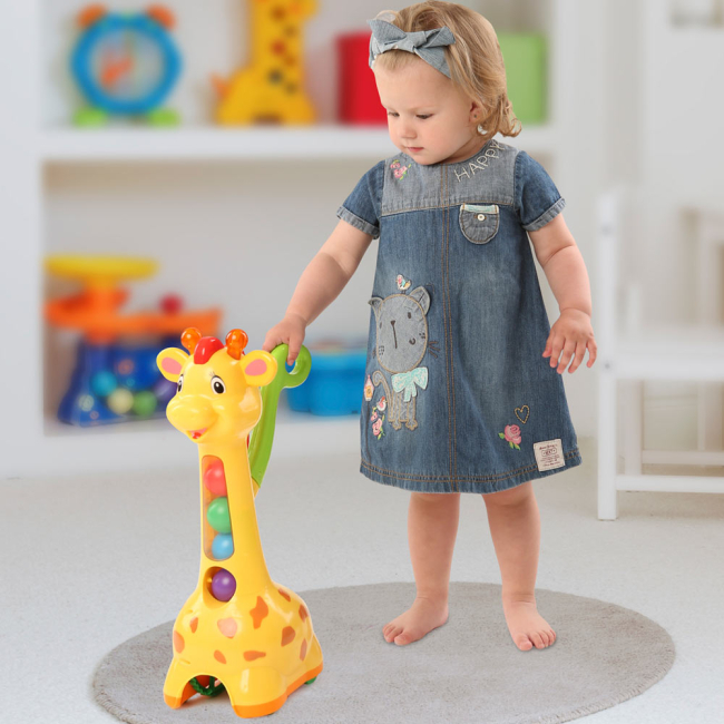 Машинки для малышей - Каталка Kiddieland Нарядный жираф (052365)#3