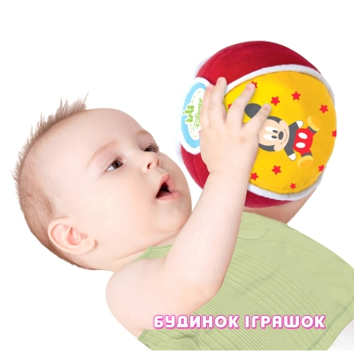 Погремушки, прорезыватели - Развивающая игрушка Clementoni Интерактивный мягкий мяч с Микки (14915)#3