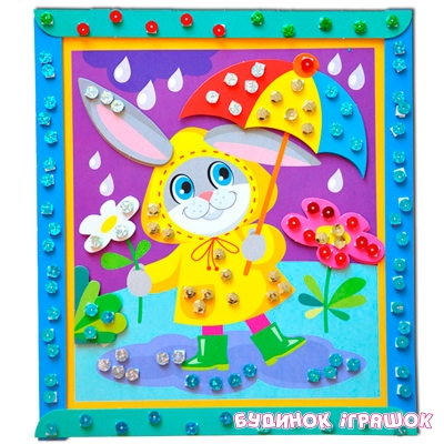 Набори для творчості - Набір для творчості Fantazer серія Мілашки-блестяшки Аплікація з паєтками №1 Зайка (257031)#2