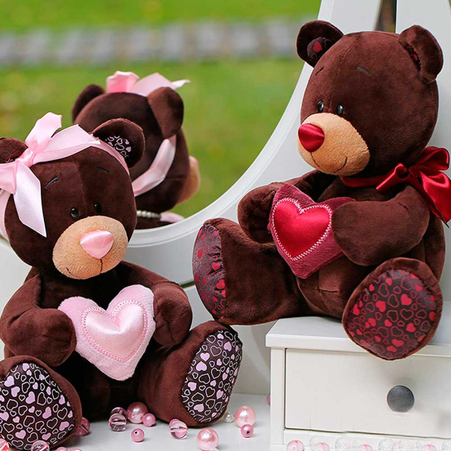 М'які тварини - М'яка іграшка Orange Ведмедик Чоко із серцем 25 см (C003/25)#3