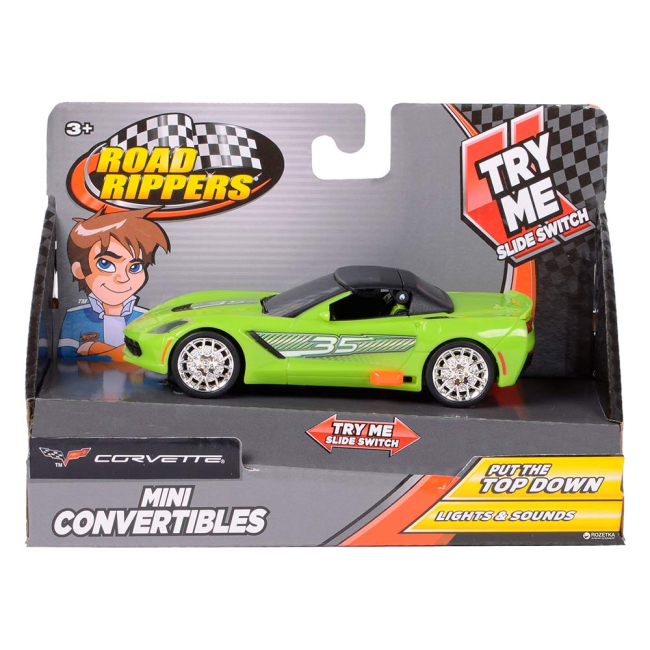 Транспорт и спецтехника - Игрушка Мини-кабриолет Chevy Corvette C7 Convertible Toy State 13 см (33082)#2