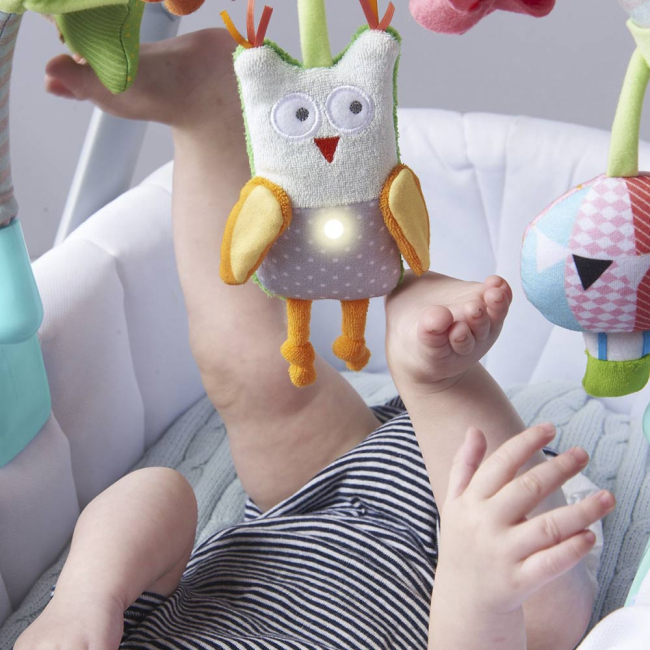 Подвески, мобили - Музыкальная дуга для коляски Taf Toys Лесная сова со звуком и светом (11875)#4