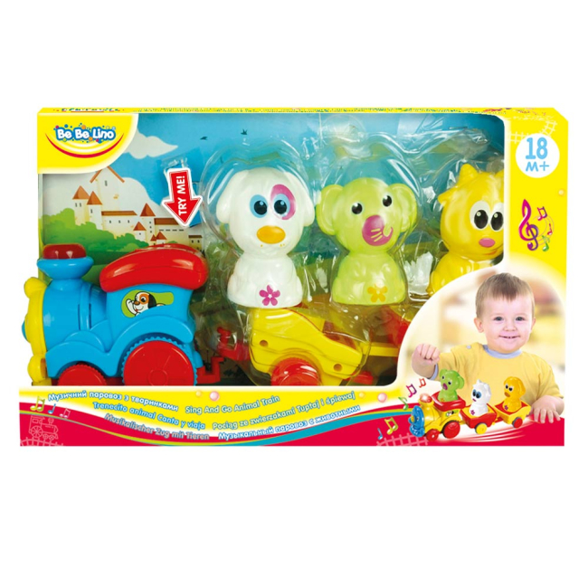 Розвивальні іграшки - Музична іграшка Bebelino Паровозик із тваринами зі світловим ефектом (57077)#2