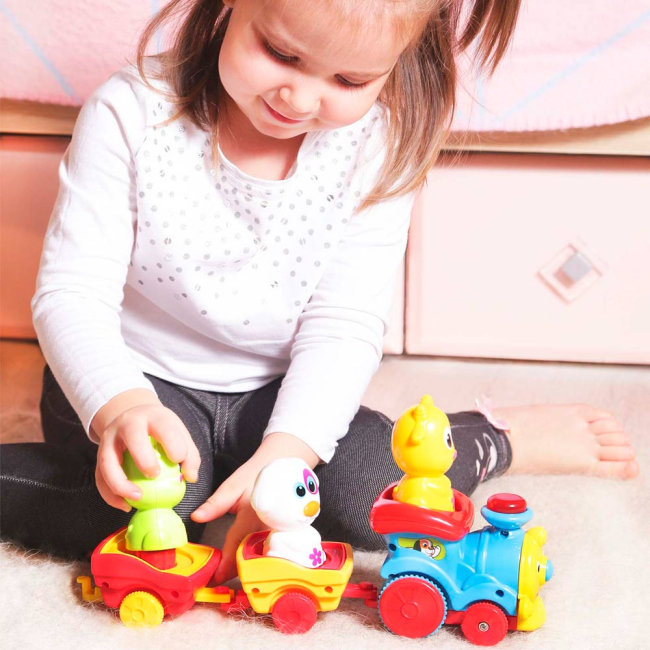 Розвивальні іграшки - Музична іграшка Bebelino Паровозик із тваринами зі світловим ефектом (57077)#3