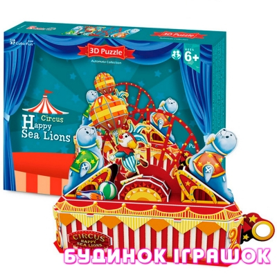 3D-пазлы - Трёхмерная головоломка-конструктор CubikFun Цирк. Веселый морской лев (K1301h)#2