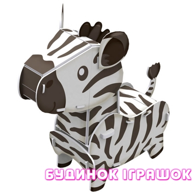 3D-пазлы - Трёхмерная головоломка-конструктор CubikFun Дикие животные. Зебра (K1501h)#2