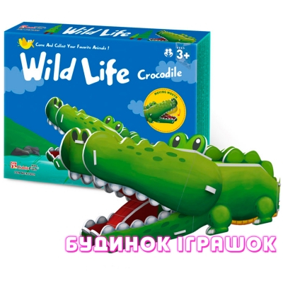 3D-пазлы - Трёхмерная головоломка-конструктор CubikFun Дикие животные. Крокодил (K1502h)#2