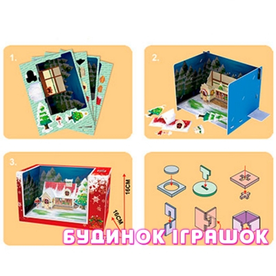3D-пазлы - Трёхмерная головоломка-конструктор CubikFun Magic Box. Рождественский коттедж (OM3605h)#4